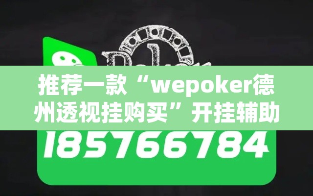 推荐一款“wepoker德州透视挂购买”开挂辅助脚本+详细开挂安装教程