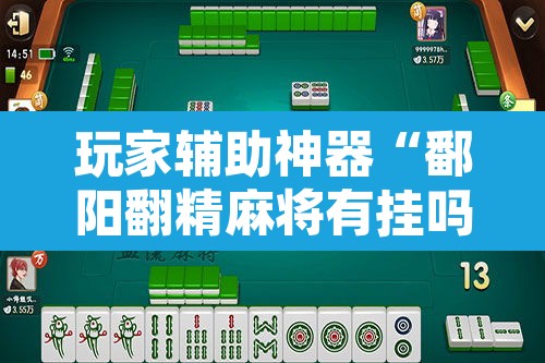 玩家辅助神器“鄱阳翻精麻将有挂吗”其实确实有挂