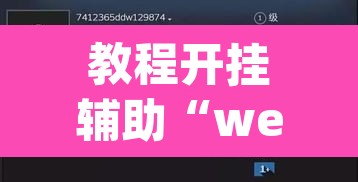教程开挂辅助“wepoker透视挂教程”附辅助神器开挂脚本详细步骤