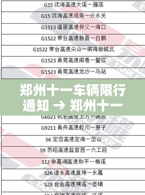 郑州十一车辆限行通知 → 郑州十一限行时间和范围 郑州十一车辆限行通知 → 郑州十一限行时间和范围