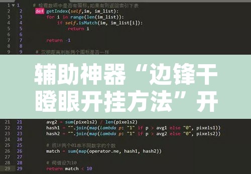 辅助神器“边锋干瞪眼开挂方法”开挂辅助脚本+详细开挂安装教程