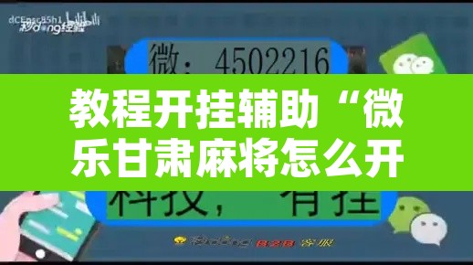 教程开挂辅助“微乐甘肃麻将怎么开挂	”其实确实有挂