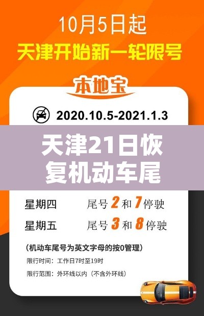 天津21日恢复机动车尾号限行›天津本月限行尾号