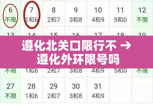 遵化北关口限行不 → 遵化外环限号吗