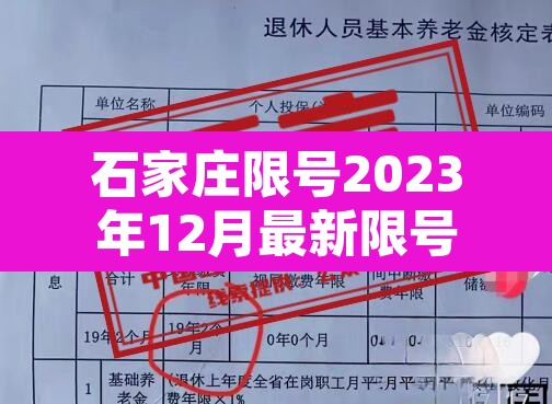 石家庄限号2023年12月最新限号—（石家庄2021年3月份限号）