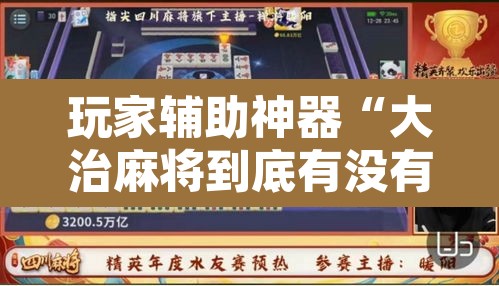 玩家辅助神器“大治麻将到底有没有挂”其实确实有挂