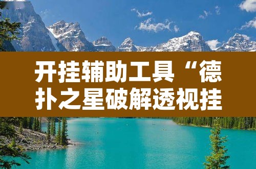 开挂辅助工具“德扑之星破解透视挂”其实确实有挂