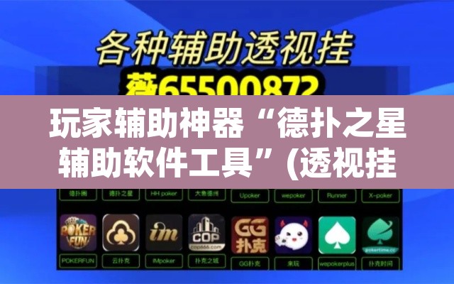 玩家辅助神器“德扑之星辅助软件工具”(透视挂)辅助透视教程