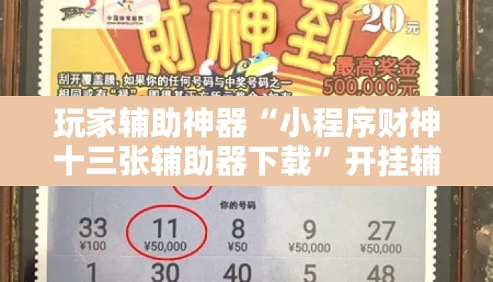 玩家辅助神器“小程序财神十三张辅助器下载”开挂辅助脚本+详细开挂安装教程