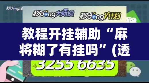 教程开挂辅助“麻将糊了有挂吗”(透视)其实确实有挂
