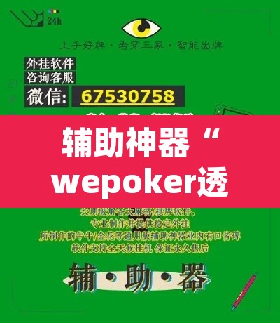 辅助神器“wepoker透视辅助软件下载 ”开挂辅助脚本+详细开挂安装教程
