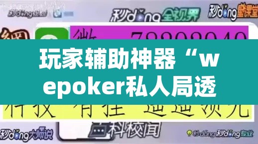 玩家辅助神器“wepoker私人局透视挂辅助软件”其实确实有挂