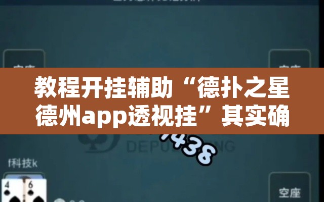 教程开挂辅助“德扑之星德州app透视挂”其实确实有挂