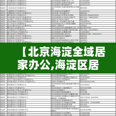 【北京海淀全域居家办公,海淀区居家养老综合服务平台】 【北京海淀全域居家办公,海淀区居家养老综合服务平台】