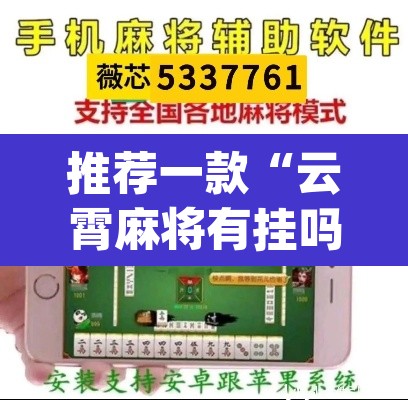 推荐一款“云霄麻将有挂吗可以开挂吗”(透视)其实确实有挂