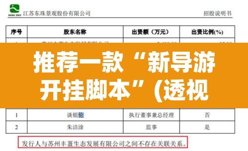 推荐一款“新导游开挂脚本”(透视挂)辅助透视教程