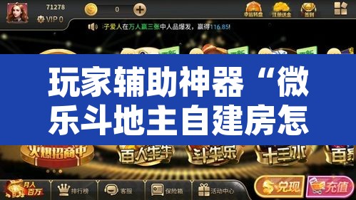 玩家辅助神器“微乐斗地主自建房怎么拿好牌	”其实确实有挂