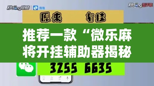 推荐一款“微乐麻将开挂辅助器揭秘”(透视)其实确实有挂