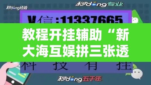 教程开挂辅助“新大海互娱拼三张透	”(透视挂)辅助透视教程