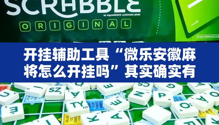 开挂辅助工具“微乐安徽麻将怎么开挂吗	”其实确实有挂