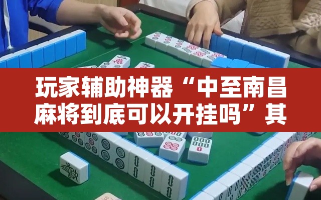 玩家辅助神器“中至南昌麻将到底可以开挂吗”其实确实有挂