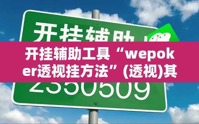 开挂辅助工具“wepoker透视挂方法”(透视)其实确实有挂