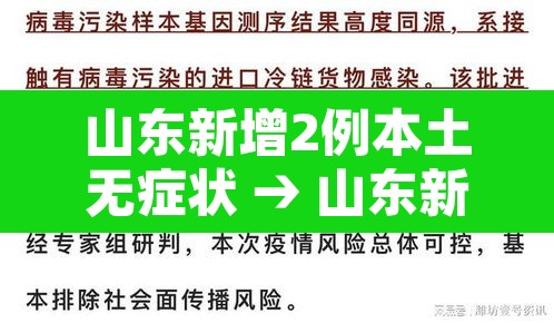 山东新增2例本土无症状 → 山东新增一例无症状 山东新增2例本土无症状 → 山东新增一例无症状