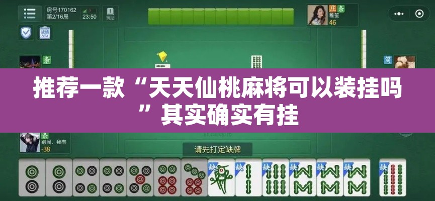 推荐一款“天天仙桃麻将可以装挂吗	”其实确实有挂