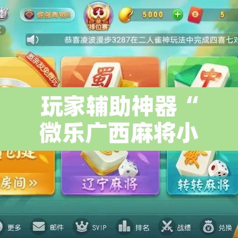 玩家辅助神器“微乐广西麻将小程序必赢神器免费安装	”其实确实有挂