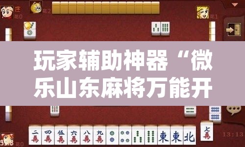 玩家辅助神器“微乐山东麻将万能开挂器”(透视)其实确实有挂