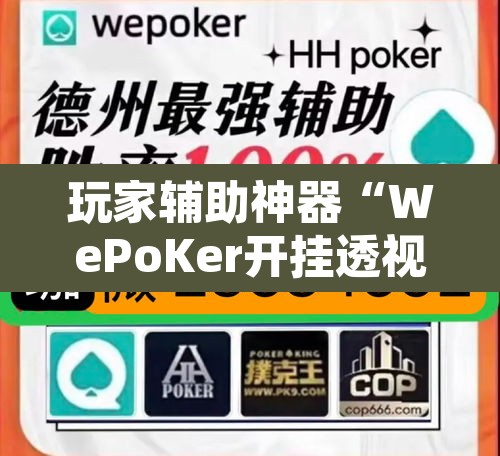 玩家辅助神器“WePoKer开挂透视辅助详细教程	”其实确实有挂