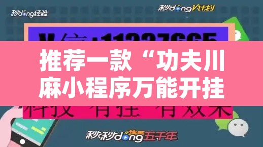 推荐一款“功夫川麻小程序万能开挂器”其实确实有挂