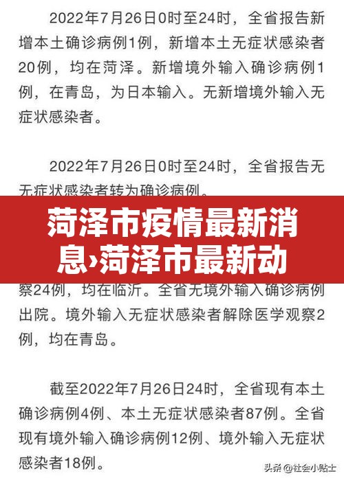 菏泽市疫情最新消息›菏泽市最新动态