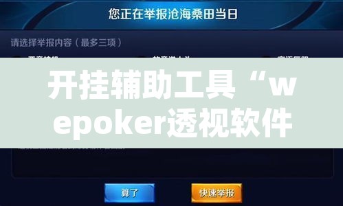 开挂辅助工具“wepoker透视软件挂”其实确实有挂