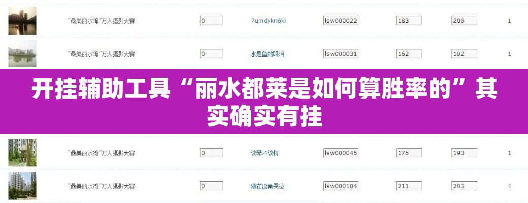 开挂辅助工具“丽水都莱是如何算胜率的”其实确实有挂
