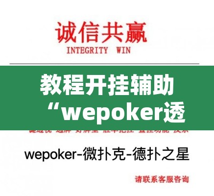 教程开挂辅助“wepoker透视作弊挂辅助	”其实确实有挂