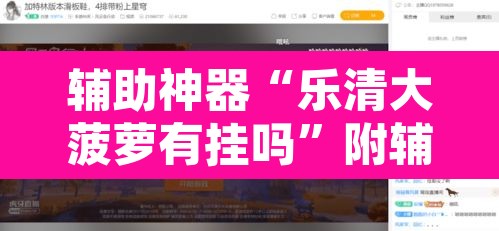 辅助神器“乐清大菠萝有挂吗”附辅助神器开挂脚本详细步骤