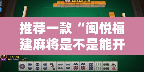 推荐一款“闽悦福建麻将是不是能开挂	”(透视挂)辅助透视教程