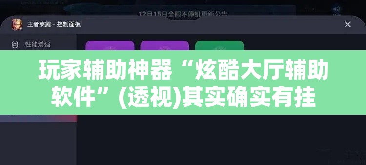 玩家辅助神器“炫酷大厅辅助软件	”(透视)其实确实有挂