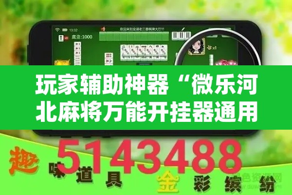 玩家辅助神器“微乐河北麻将万能开挂器通用版	”(透视)其实确实有挂