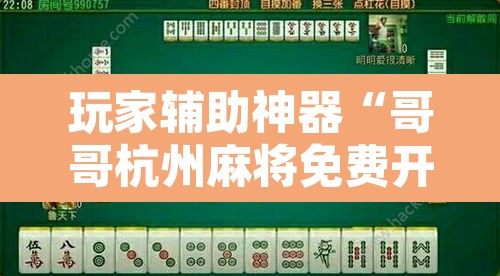 玩家辅助神器“哥哥杭州麻将免费开挂器”其实确实有挂