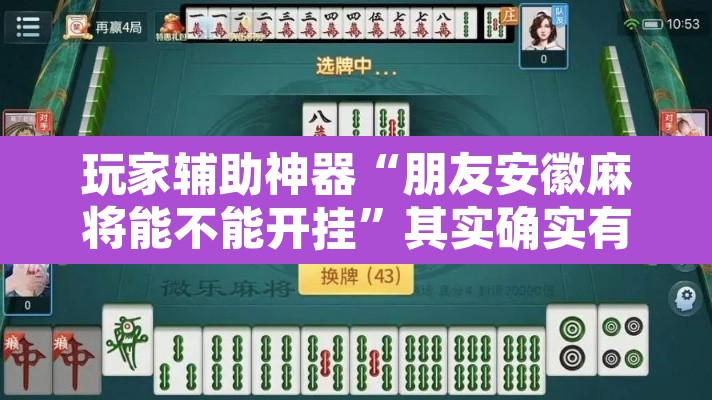玩家辅助神器“朋友安徽麻将能不能开挂”其实确实有挂