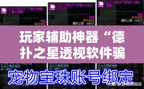 玩家辅助神器“德扑之星透视软件骗局”(透视)其实确实有挂