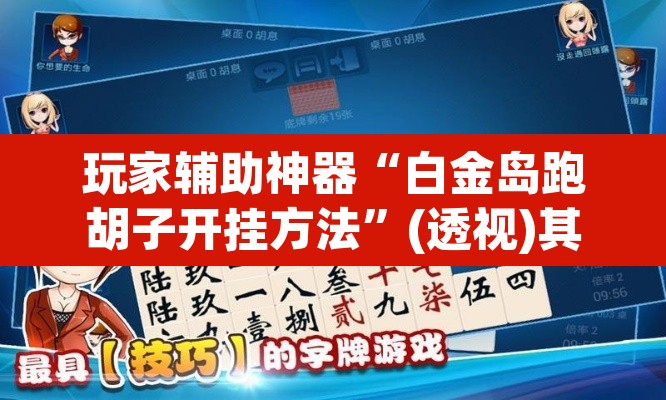 玩家辅助神器“白金岛跑胡子开挂方法”(透视)其实确实有挂