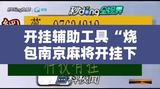 开挂辅助工具“烧包南京麻将开挂下什么软件”其实确实有挂