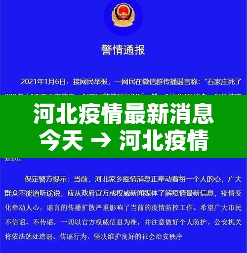 河北疫情最新消息今天 → 河北疫情最新消息今天数据统计