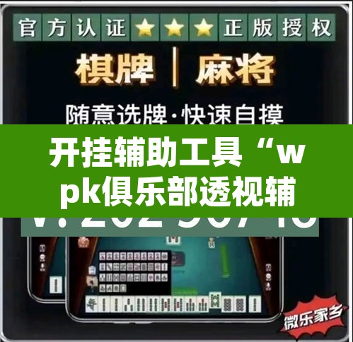 开挂辅助工具“wpk俱乐部透视辅助挂	”其实确实有挂
