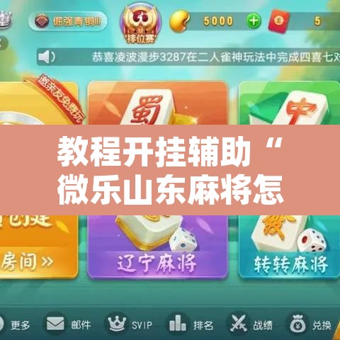 教程开挂辅助“微乐山东麻将怎么才能常赢”开挂辅助脚本+详细开挂安装教程