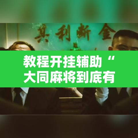教程开挂辅助“大同麻将到底有没有挂	”其实确实有挂