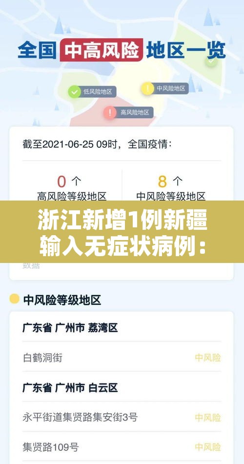 浙江新增1例新疆输入无症状病例:浙江新疆疫情 浙江新增1例新疆输入无症状病例:浙江新疆疫情
